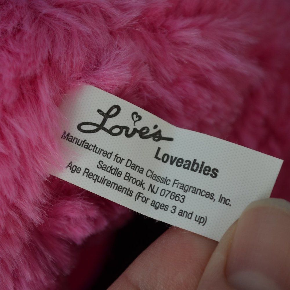 Loves Loveables Small Pink Stuffed Bear - Picture 6 of 7